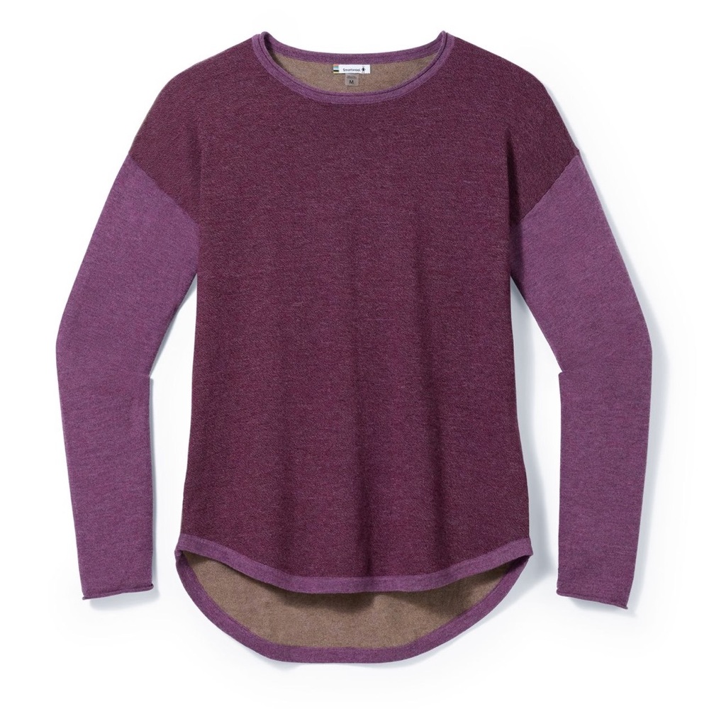 Smartwool • Shadow Pine Colorblock Crew Sweater pullover Argyle Purple Heather